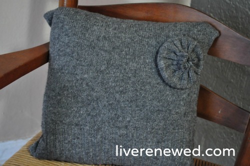 DIY Sweater pillow