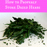 how to store dry herbs